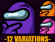 among-us-think color variations