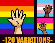 pride-flag-wave color variations