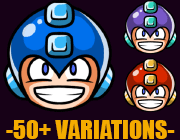 mega-man-smile color variations